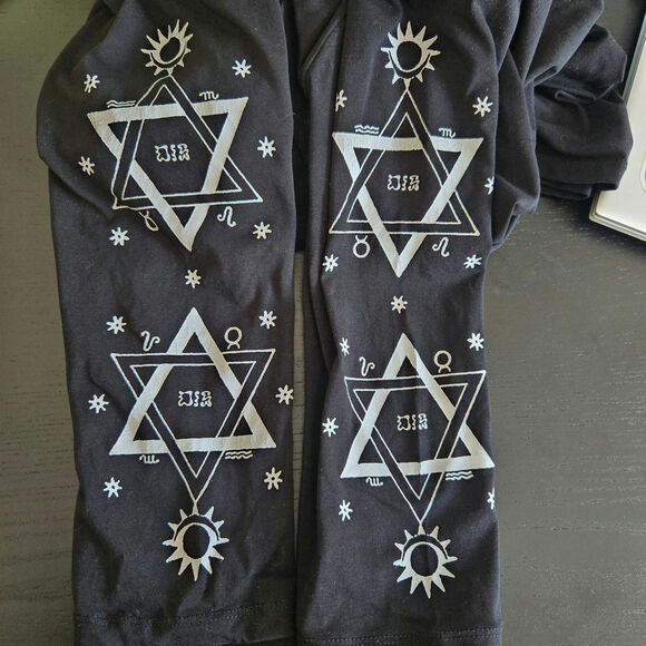 Disturbia Goth Sheath Dress Zodiac Symbols Mystical Cut Out Sexy Women 6 - Picture 14 of 14